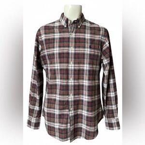 Ralph Lauren Classic Fit Oxford Shirt Large Multi-Color Plaid Button Down Logo